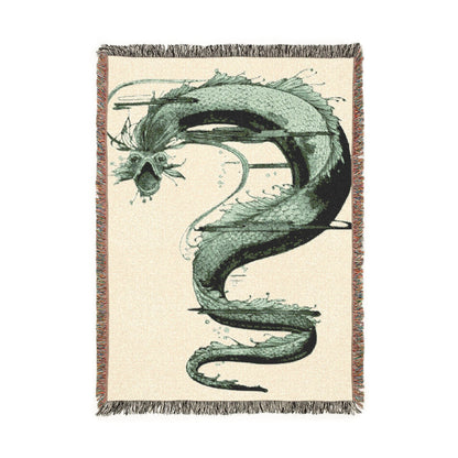 Mythic Serpent Woven Blanket — Vintage Serpent Throw