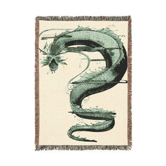 Mythic Serpent Woven Blanket — Vintage Serpent Throw