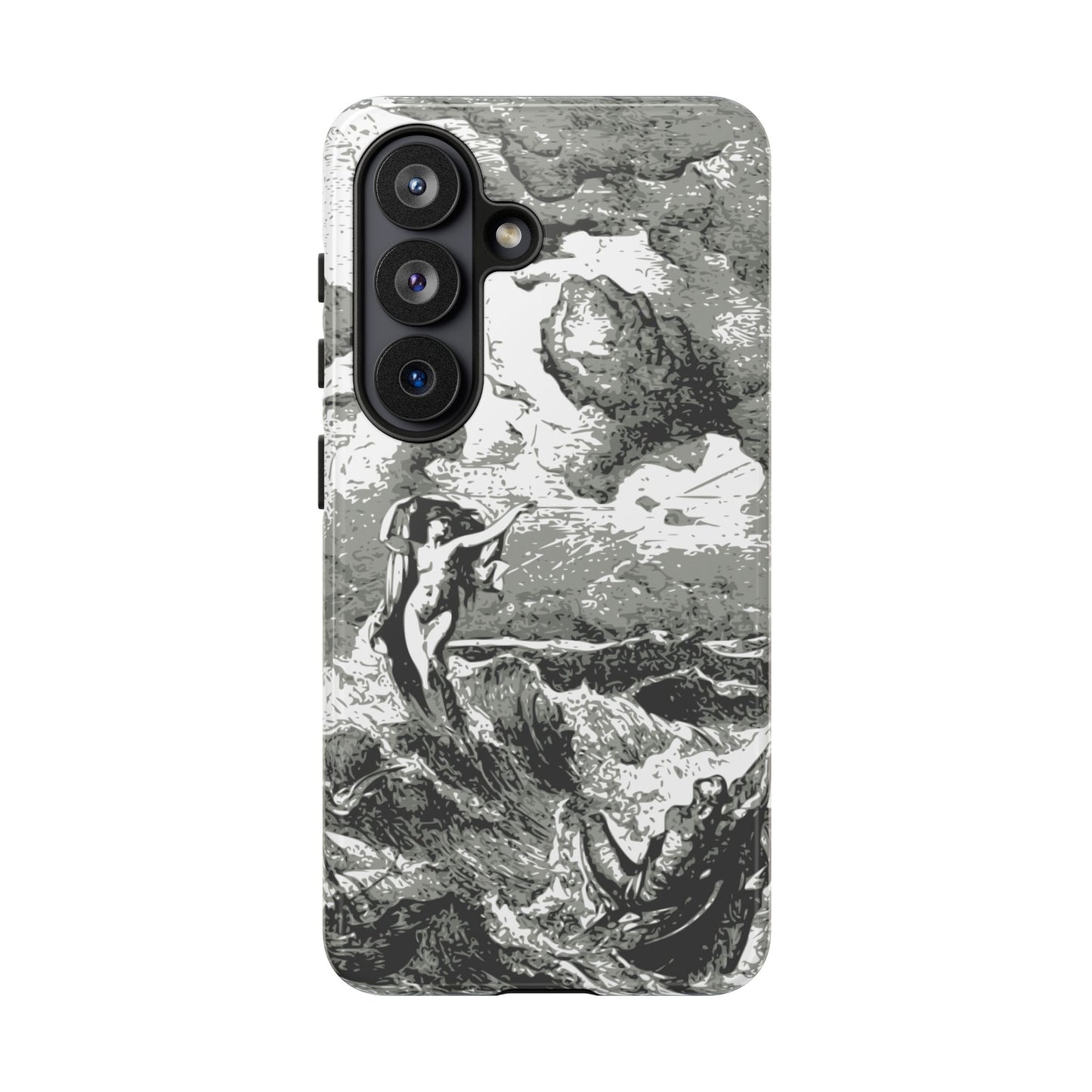 Vintage Ocean Art Phone Case — Mythic Sea Illustration Tough Case