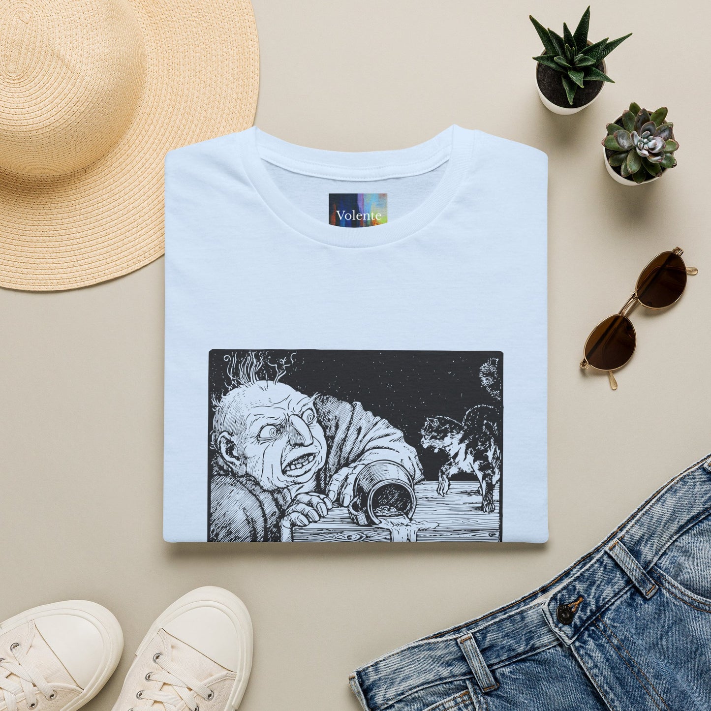 Creepy Vintage Ghoul Illustration T-Shirt – Horror Art Tee