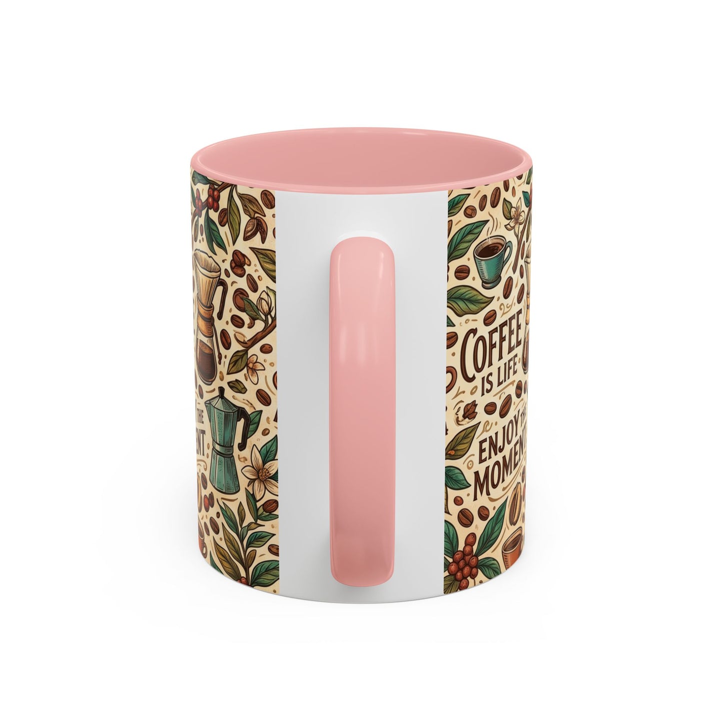 Coffee Mug — "Brew Happy" Ceramic Accent Mug (11/15 oz)