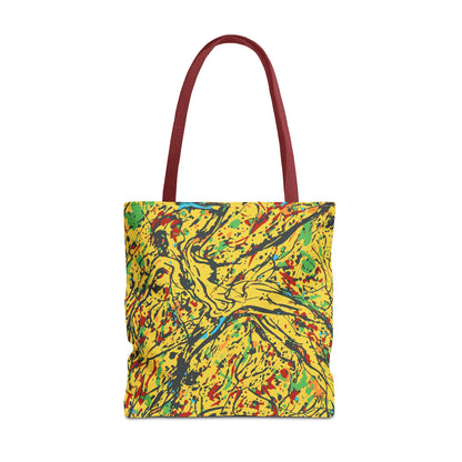 Abstract Yellow Splash Tote Bag — Vibrant Paint-Splatter AOP Tote