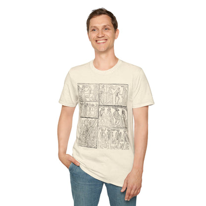 Ancient Greek Comic Panel T-Shirt — Classical Myth Sketch Art