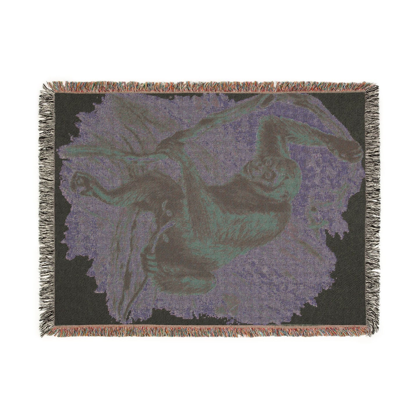 Sloth Woven Blanket – Cozy Tropical Animal Throw