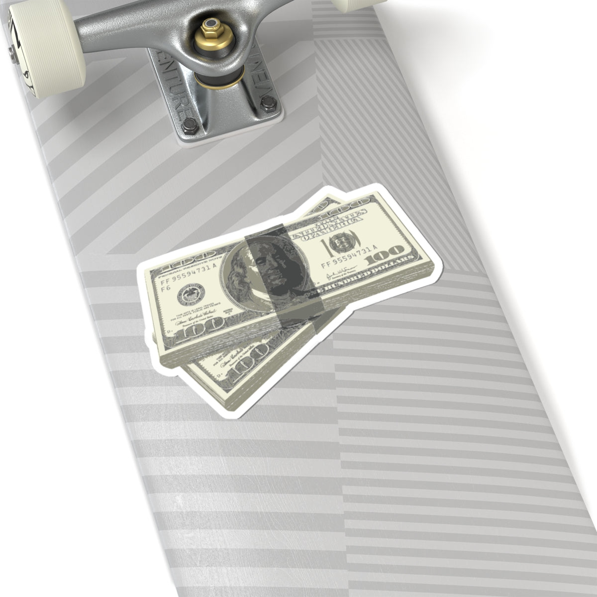 Money Stack Sticker — Realistic 100 Bill Kiss-Cut Decal