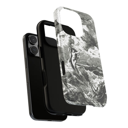 Vintage Ocean Art Phone Case — Mythic Sea Illustration Tough Case